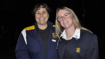 Goulburn High School deputy principal, Katherine Hyland and captain, Holly Doggett, who delivered the Anzac Day dawn service address. Picture by Louise Thrower.