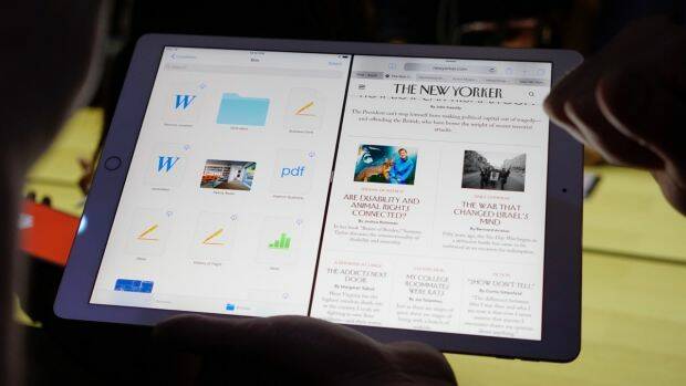 iOS 11 will give the new iPad Pro improved multitasking and file management capabilities. Photo: Peter Wells
