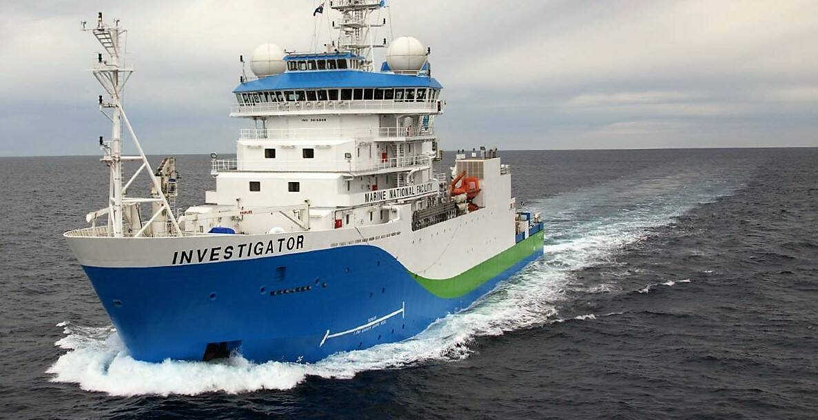 SHIP AHOY: Scientists have made history off the coast of Narooma, finding an extinct volcano with help from the research vessel 'Investigator'.