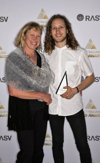 WINNERS: Kate Marshall with son Gus of Terra Preta Truffles took two trophies at the RASV Australian Food Awards. Photo: supplied