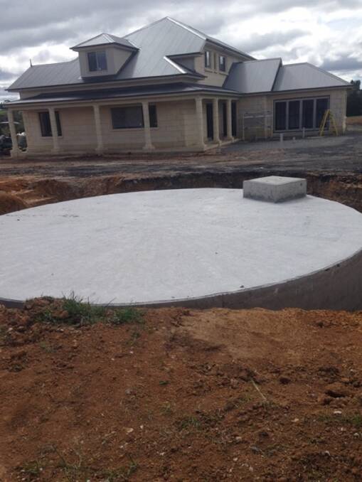 FIRE SAFE: Concrete water tanks provide an excellent fire safe storage for water on properties that may be of risk of bushfire. The tanks can be buried out of direct sight line. 