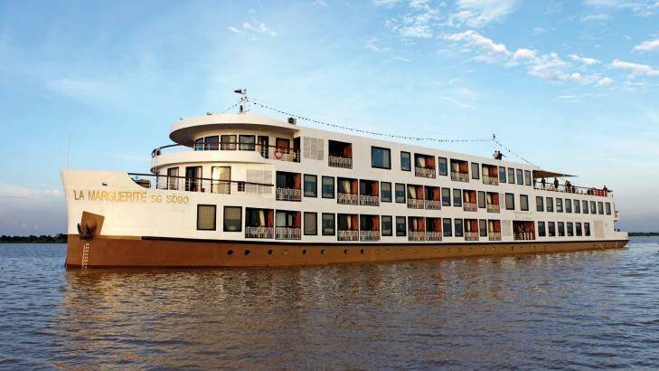 Floating accommodation: The ship La Marguerite on the Mekong River. Photo: Travelmarvel