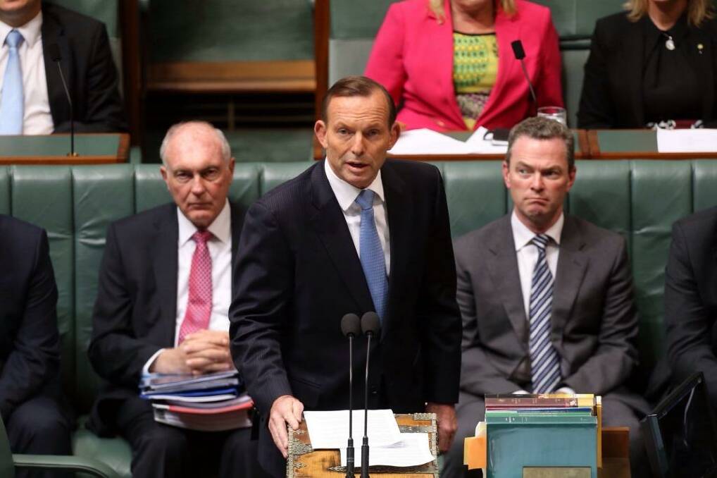 Prime Minister Tony Abbott made a national security statement to the House.  Photo: Andrew Meares