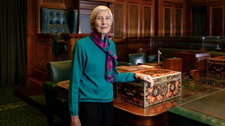 Sir Robert Menzies' daughter Heather Henderson at Old Parliament House. Photo: Sitthixay Ditthavong Photo: Sitthixay Ditthavong
