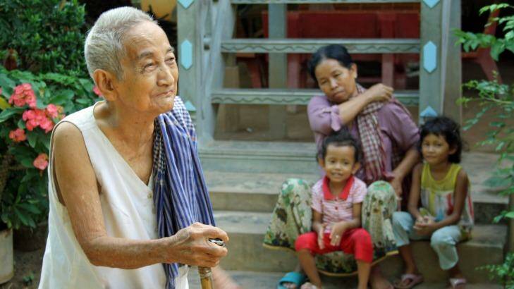 Three generations: A grandmother and her family in Angkor Ban village. Photo: Brian Johnston