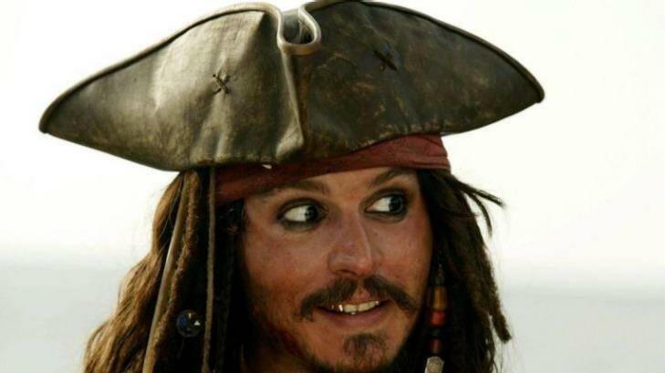 Johnny Depp in his successful role as Captain Jack Sparrow in the <i>Pirates of the Caribbean</i> movies.