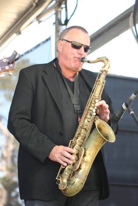 MUSICAL: Saxophonist Wilbur Wilde performing at the 2014 Gundaroo Music Festival. This year's festival features Mental As Anything and Angry Anderson in partnership with James Southwell and his band. 

