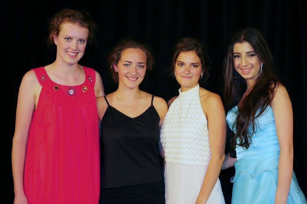 FRIENDS: Megan O’Hea, Tyla Venish, Abby Duff and Jacqueline Connell at the National Awards.