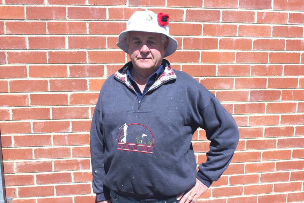 FUNNY STORY: Wagga Wagga man Mike Fitzgerald is part of the Kangaroo March reenactment travelling from Wagga Wagga to Sydney passing through towns and villages along the way, as his father Edward did 100 years ago. He stopped off at Parkesbourne near Goulburn and told Town and Country Magazine the story of his father’s enlistment. (Photo: Antony Dubber)