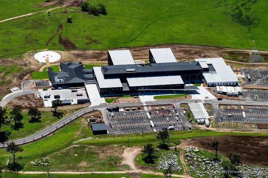 BRAND NEW: An aerial view of the brand new South East Regional Hospital in Bega, which is due to open by early March next year. (Photo: SNSWLHD). 