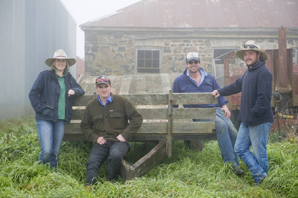 WINNERS: Crookwell’s winning team from the national Young Farmers competition Bec Hewitt, Jamie Boothman, Gearin Price, and Scott Kensit: (Photo Jay Cronan)