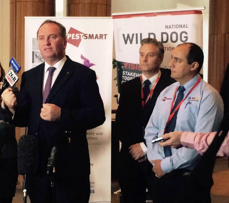 HANDY: Minister for Agriculture, Barnaby Joyce, launches the PestSmart Connect website - a handy toolkit of pest animal management information for farmers and land managers recently.
