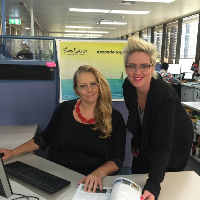 WELCOME: Shoalhaven Tourism’s new marketing specialist Kristy Mayhew (left) with tourism manager Coralie Bell. Shannan Perry Hall (not pictured) will start as events and investment specialist on February 8. Photo: Shoalhaven City Council