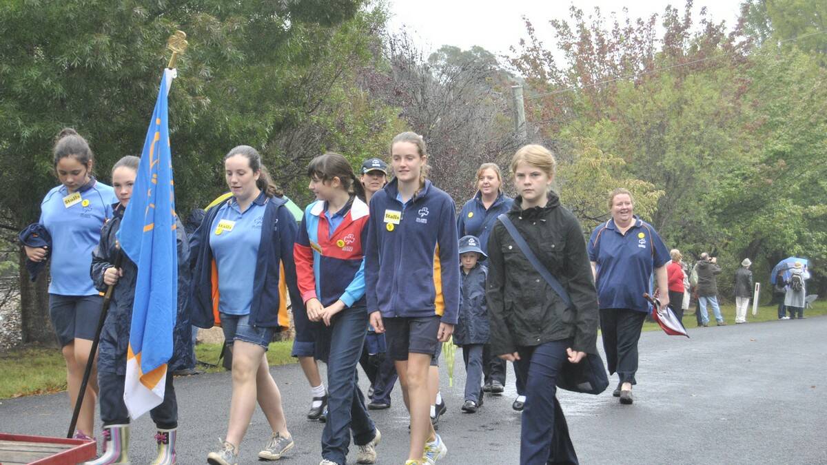 The Girl Guides joined in the parade at Brigadoon. Photo by Megan Drapalski
