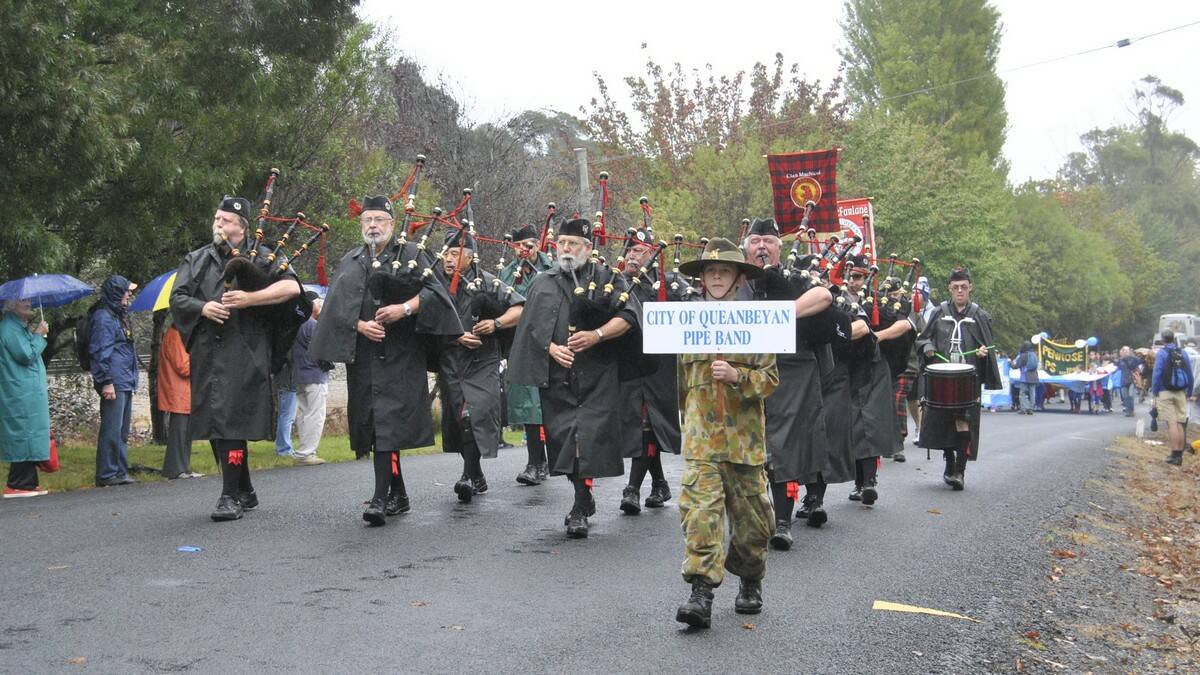 City of Queanbeyan Pipe Band. Photo by Megan Drapalski