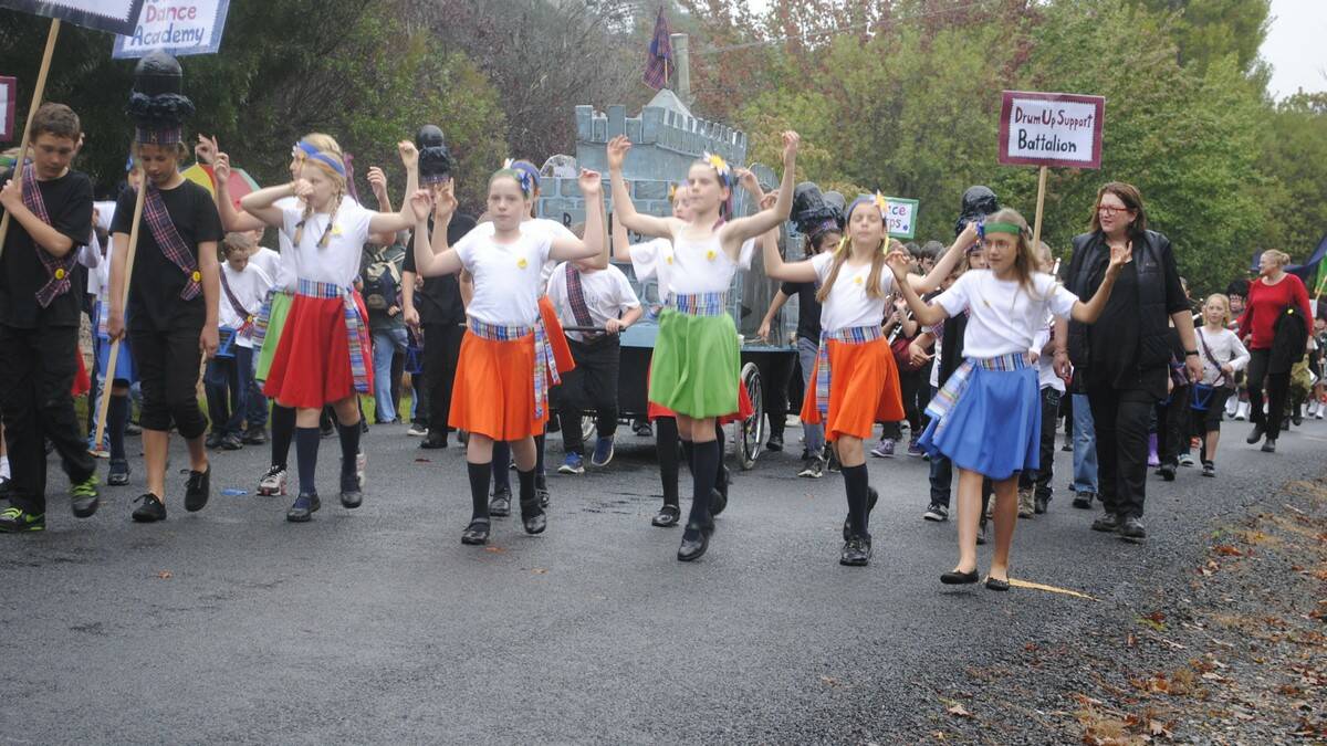 So U think U can Dance Academy step, twirl and clap as they parade to the oval. Photo by Dominica Sanda