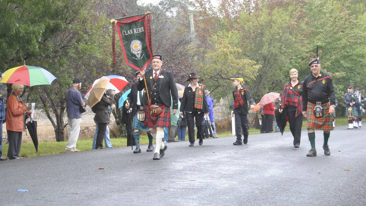 Clan Kerr in the parade. Photo by  Megan Drapalski