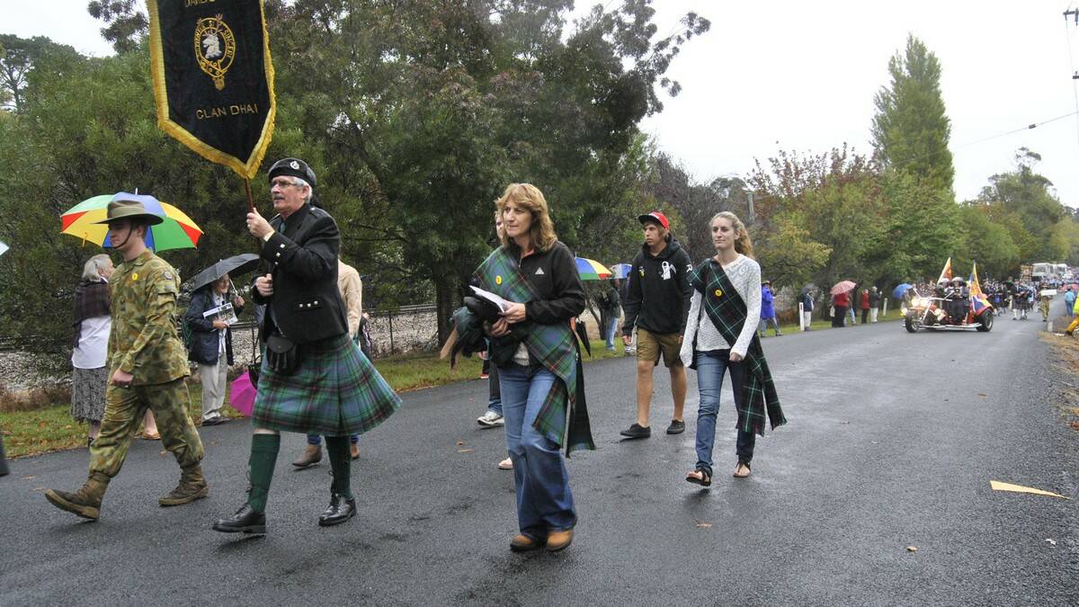 Clan Davidson in the parade. Photo by Megan Drapalski
