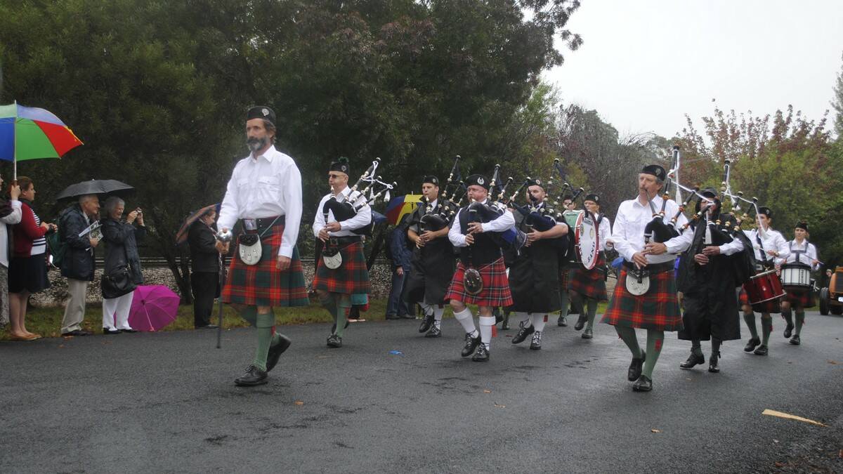 Kiama Pipe Band keep in tune with their bagpipes and drums. Photo by Dominica Sanda