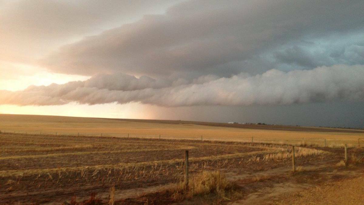 Eyre Peninsula: Watching the clouds roll in towards the town of Lock. Picture: Ronda Glover.