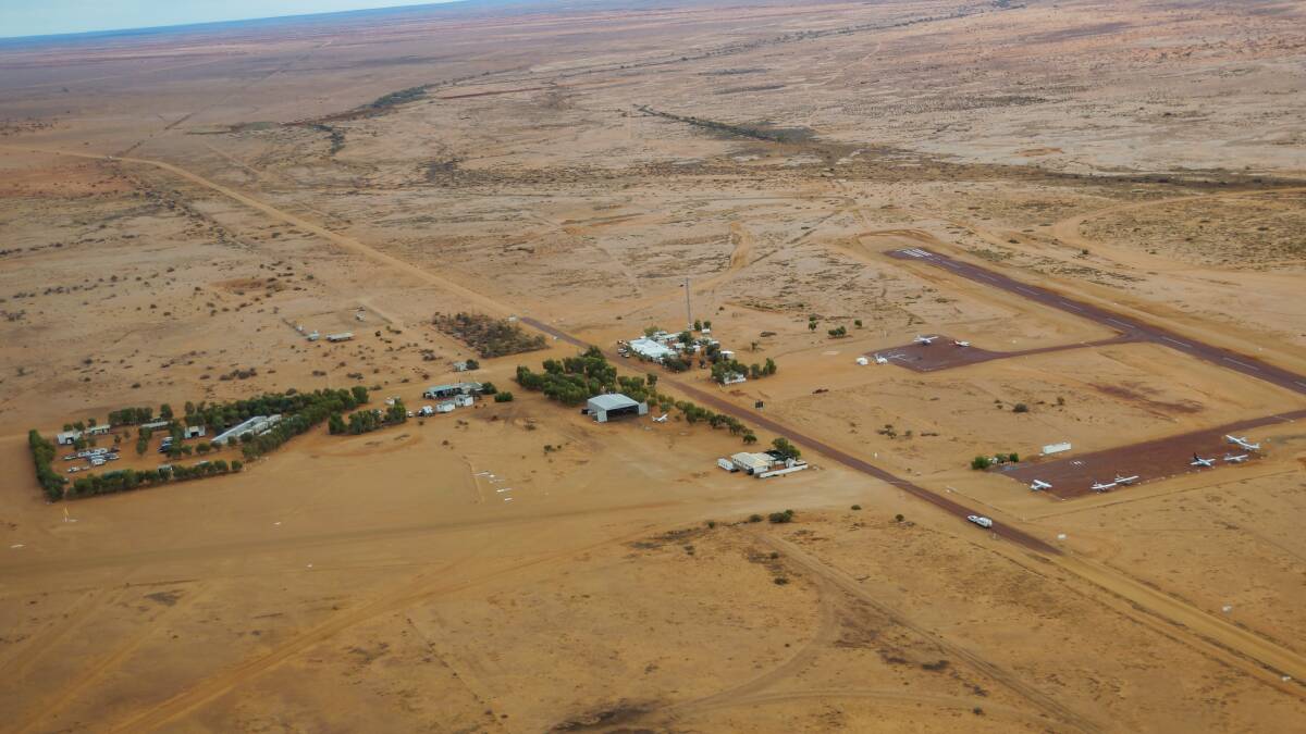 William Creek, as seen from the air. Picture: Doug Dingwall