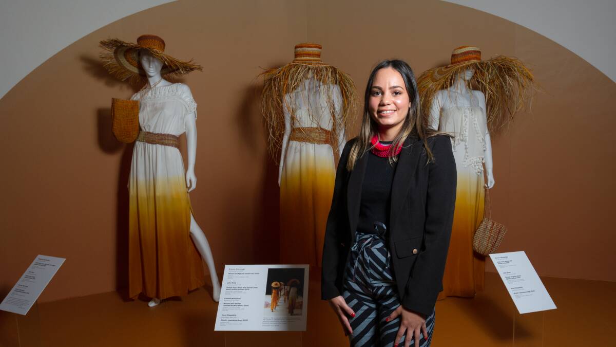 Shonae Hobson, curator of Piinpi: Contemporary Indigenous Fashion at the National Museum of Australia. Picture: Elesa Kurtz
