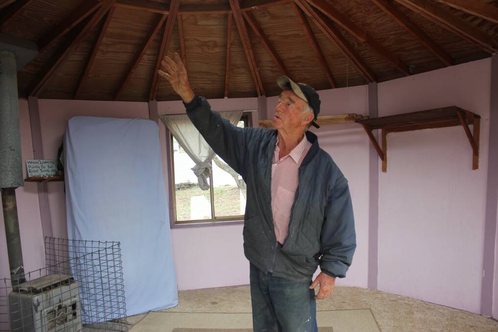 Mike Shepherd still maintains his first yurt made of plywood. 