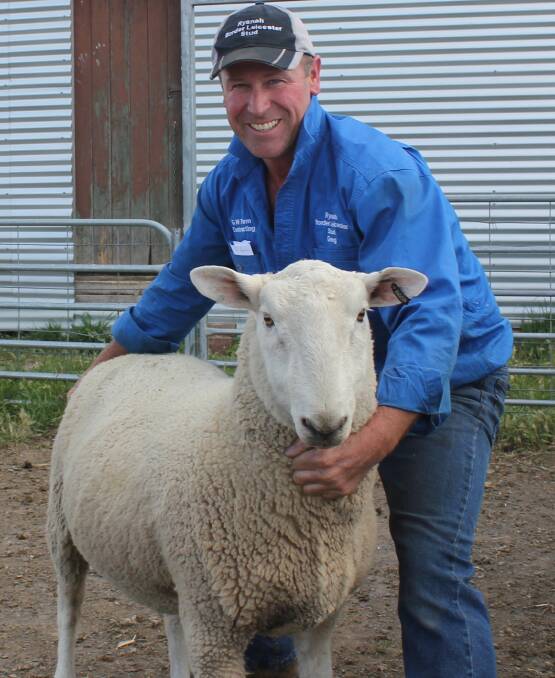 Greg Waters holds his stud which will be auctioned this weekend.