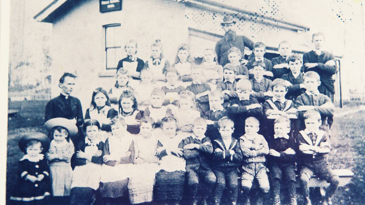 Kangaloon Public School's first school photo in 1869 photo: unknown