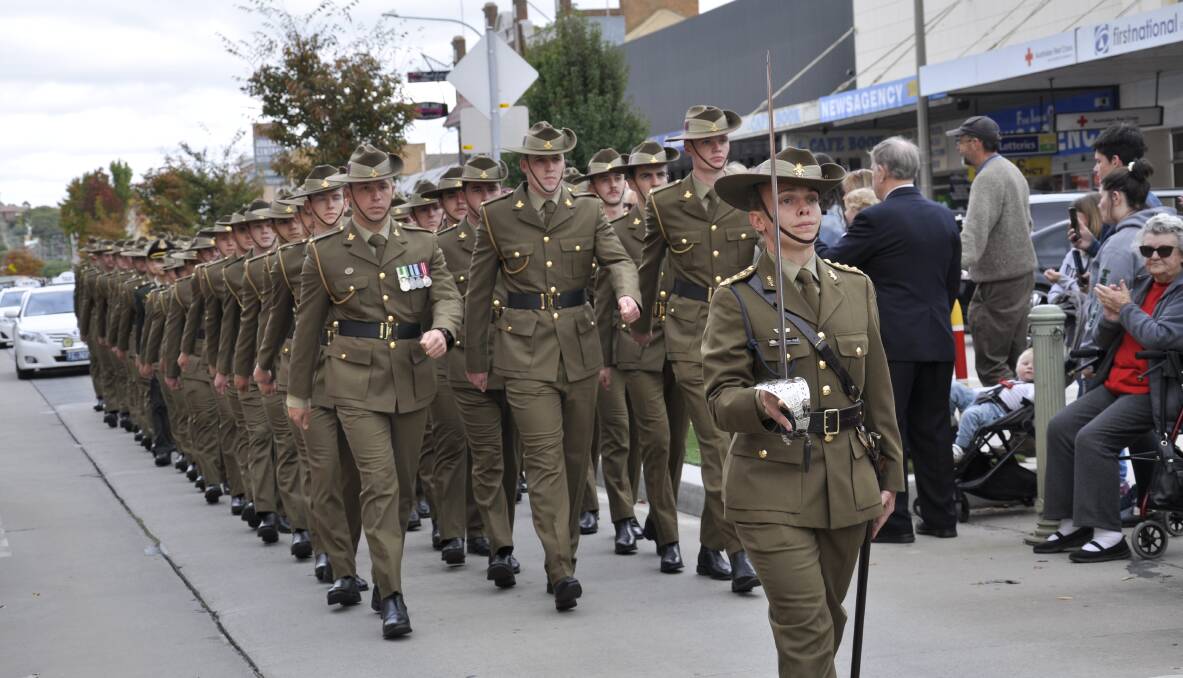 Royal Military College Duntroon cadets will once again participate in this year's Goulburn Anzac Day commemorations. Picture by Louise Thrower.