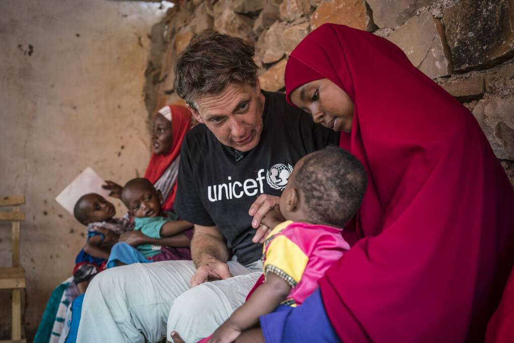 HANDS ON: UNICEF regional chief of communications for eastern and southern Africa James Elder in the field in Somalia. Photos: UNICEF