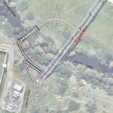 The revised Wollondilly Riverwalk's extension takes a more direct route from Cemetery Street down to the new river crossing, thereby avoiding a section subject to an Aboriginal land claim. Picture sourced. 