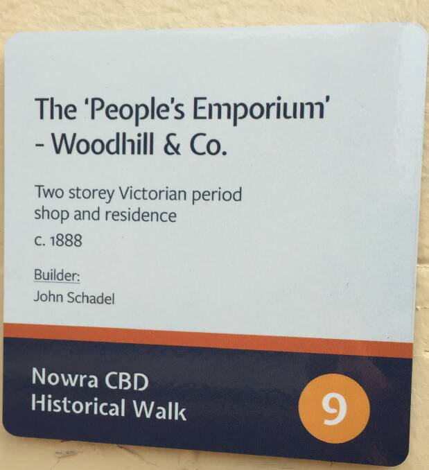 One of the historic building signs as part of the Nowra CBD Historical Walk Interpretive Signage Project. This one is on the Peoples Emporium or more recently known as the Spotlight building which over the years has been home to numerous businesses.