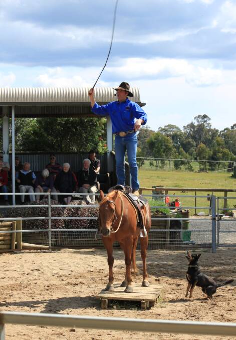 Tim from Boggy Creek "will be performing his spectacular horse and whip cracking show which has received international acclaim," says Elizabeth Newham Nichols.