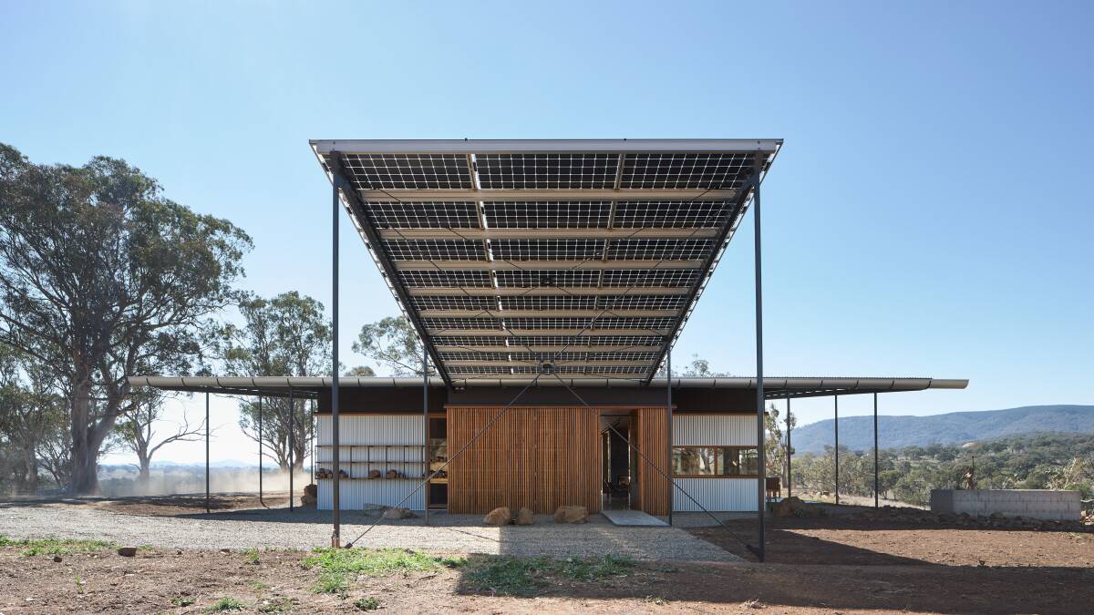 NO SWEAT: Picture an Akubra hat turned upside down and you'll understand the inspiration behind this solar-passive home. Photo: Barton Taylor