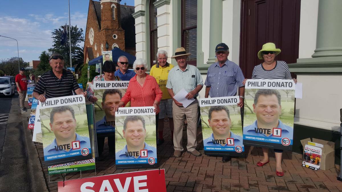 Protesters from Gundagai picketing against the NSW Nationals last year. Now, the groups have another government seat in their sights, North Sydney.