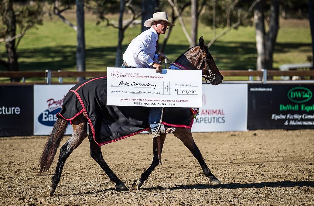 REIGNING CHAMPION: Back-to-back winner Peter Comiskey from Queensland scooped $100,000 at Willinga Park on the weekend. Photo: Stephen Mowbray Photography.