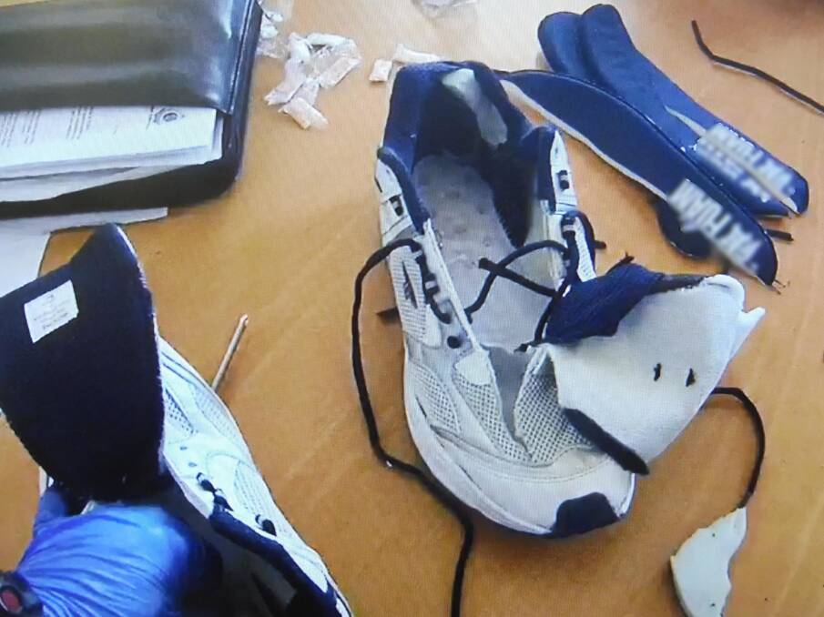 Staff at the Mid North Coast Correctional facility seized opioid buprenorphine with a potential prison value of around $300,000, hidden inside sneakers sent to an inmate.