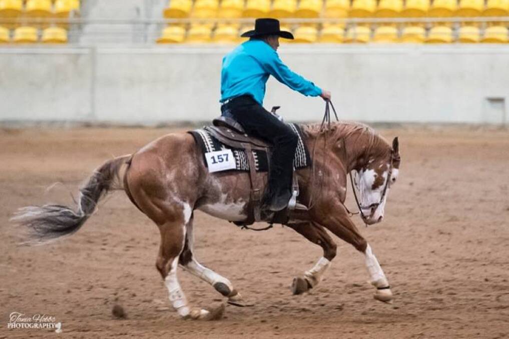 IMPRESSIVE: The main focus of Blue Mountains Paints and Quarter Horses is on producing and competing horses that will excel in the sport of reining.  