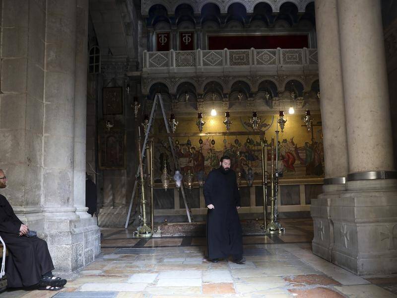 The Church of the Holy Sepulcher has reopened to visitors, with 50 people allowed in at a time.