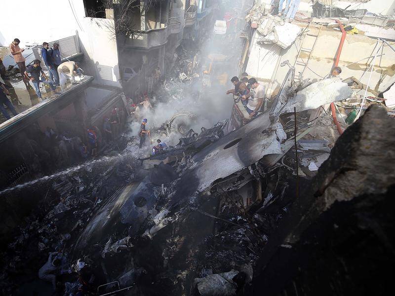 A Pakistan International Airlines plane carrying 99 people has crashed in Karachi.